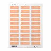 Perzikkleur van 2024 met de naam van het douanemon etiket (Full Sheet)