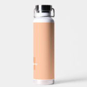 Perzikkleur van 2024 met de naam van het douanemon waterfles (Achterkant)