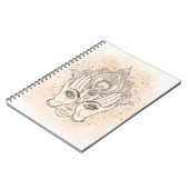 Perzikkleurig en goudboho Lotus Flower Beauty Notitieboek (Linkerzijde)