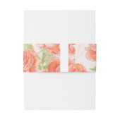 perzikkleurig en groen uitnodigingen wikkel (Achterkant Voorbeeld)