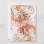 Perzikkleurig en zilver Vrijgezellenfeest voor het Kaart (Achterkant)