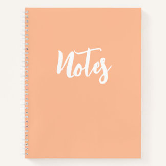 Perzikkleurig met hart spiraal Notitieboek