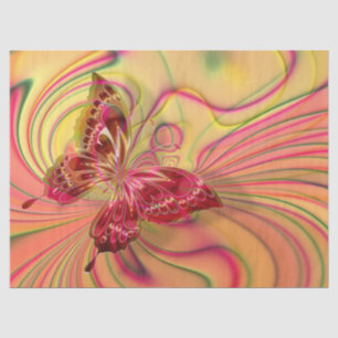 perzikkleurig rood vlinderweefsel tissuepapier