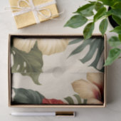 Perzikkleurige, rode en witte tropische hibiscus tissuepapier (Geschenk)