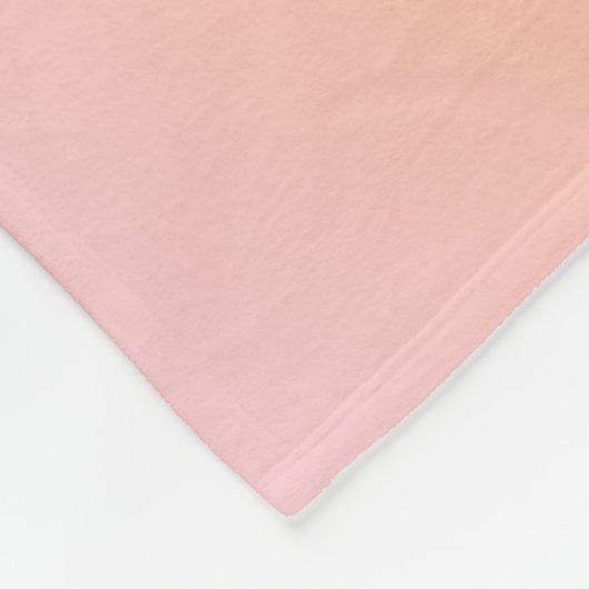 Perzikkleurige verloop fleece deken (Hoek)
