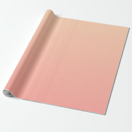 Perzikkleurige verloopachtergrond cadeaupapier