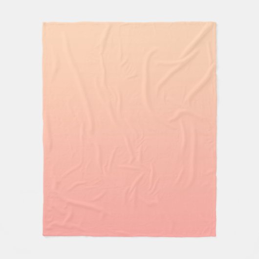 Perzikkleurige verloopachtergrond fleece deken (Voorkant)