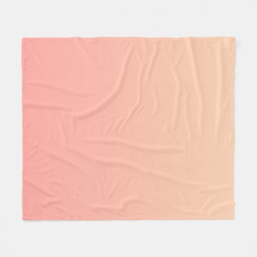 Perzikkleurige verloopachtergrond fleece deken (Voorkant (Horizontaal))