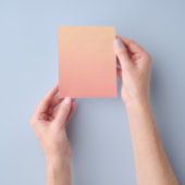 Perzikkleurige verloopachtergrond flyer (Hand)