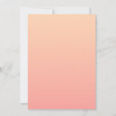 Perzikkleurige verloopachtergrond kaart (Achterkant)