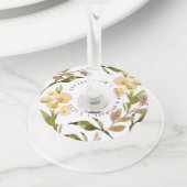 Perzikkleurige  Waterverf Label (Dichtbij)