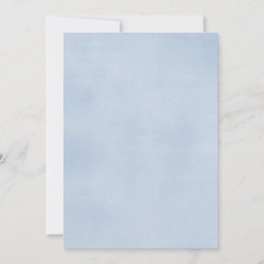 Perzikkoraal en blauw bloemen waterverf bruiloft kaart (Achterkant)