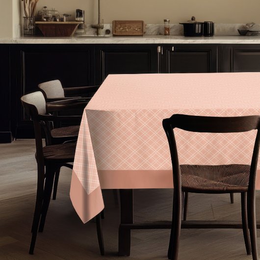 Perzikkoraal Grijs Plaid Tafelkleed voor Gezellig
