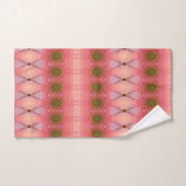Perzikkoraal roze groen bad handdoek (Handdoek)