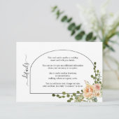 Perzikkoraalbloemen en -taarten informatiekaartje (Staand voorkant)