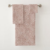 Perzikkrem Blush leopard Print Glitter Bad Handdoek (Insitu)