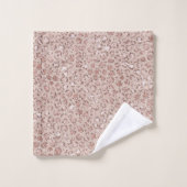 Perzikkrem Blush leopard Print Glitter Bad Handdoek (Wasdoekje)