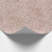 Perzikkrem Blush leopard Print Glitter       Cadeaupapier (Hoek)