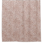 Perzikkrem Blush leopard Print Glitter Douchegordijn (Voorkant)