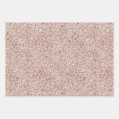 Perzikkrem Blush leopard Print Glitter Inpakpapier Vel (Voorkant)