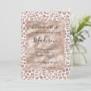 Perzikkrem Blush leopard Print Glitter Kaart