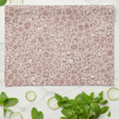 Perzikkrem Blush leopard Print Glitter Theedoek (Gevouwen)
