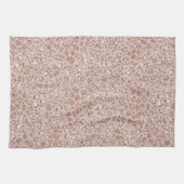 Perzikkrem Blush leopard Print Glitter Theedoek (Horizontaal)
