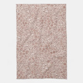 Perzikkrem Blush leopard Print Glitter Theedoek (Verticaal)