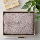 Perzikkrem Blush leopard Print Glitter Tissuepapier (Geschenk)