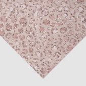 Perzikkrem Blush leopard Print Glitter Tissuepapier (Detail)