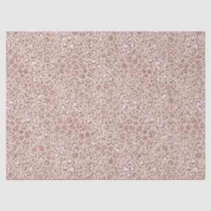 Perzikkrem Blush leopard Print Glitter Tissuepapier