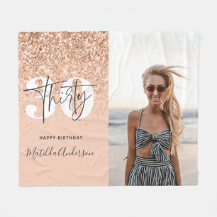 Perzikmeisjes moderne glitterfilm 30 jaar oud  fleece deken