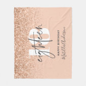 Perzikmeisjes moderne glitterschil 18 jaar fleece deken (Voorkant)