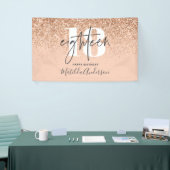 Perzikmeisjes moderne glitterschil 18-jarig decor spandoek (Beurs)