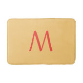 Perzikmonogram geel badmat (Voorkant)