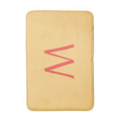 Perzikmonogram geel badmat (Voorkant Verticaal)