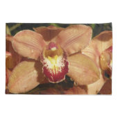 Perzikorchideeën met regendruppels bloem kussensloop (Achterkant)