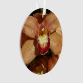 Perzikorchideeën met regendruppels ornament (voorkant)