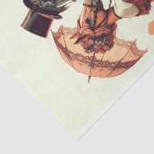  perzikpaard dat ontkoppeling voorstelt tissuepapier (Detail)