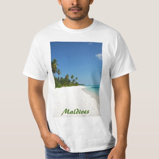 Perzikparadijs met palmbomen t-shirt (Voorkant)