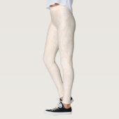 Perzikpasta Floral Delicate Powder Cream Lace Leggings (Links)