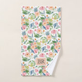 Perzikpatroon en roze pinda's bad handdoek (Handdoek)