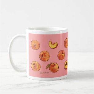 Perzikpatroon mok - roze