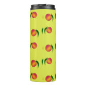 Perzikpatroon op geel thermosbeker (Achterkant)