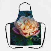 Perzikpioen: Delicate Bloesem Bloemen Schort (Voorkant)