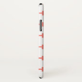Perzikpolka kruist wit Case-Mate iPhone case (Achterkant / rechts)