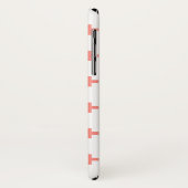 Perzikpolka kruist wit Case-Mate iPhone case (Achterkant/links)