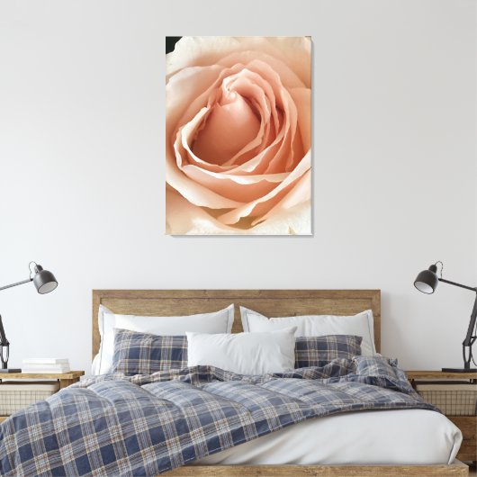 PerzikRoos Canvas Afdruk (Insitu (Slaapkamer))