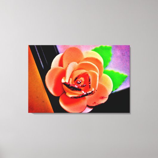 PerzikRoos Canvas Afdruk (Voorkant)
