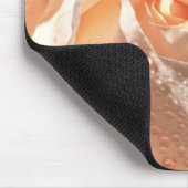 PerzikRoos met dauw Muismat (Hoek)